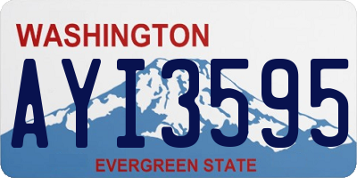 WA license plate AYI3595