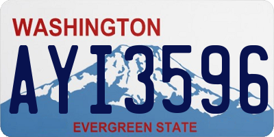 WA license plate AYI3596