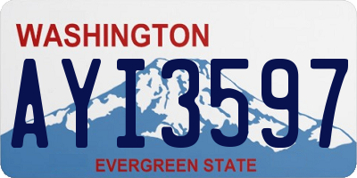 WA license plate AYI3597
