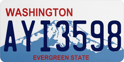 WA license plate AYI3598