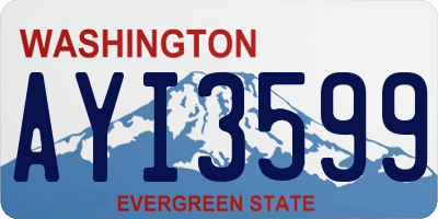 WA license plate AYI3599