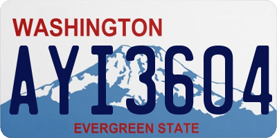 WA license plate AYI3604