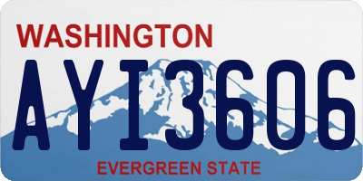 WA license plate AYI3606