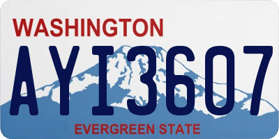 WA license plate AYI3607