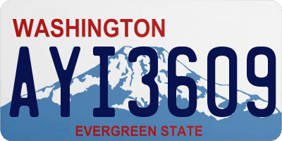 WA license plate AYI3609