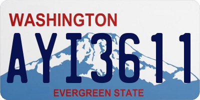 WA license plate AYI3611
