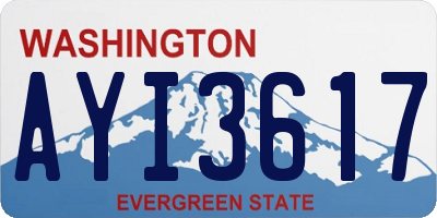 WA license plate AYI3617