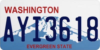WA license plate AYI3618