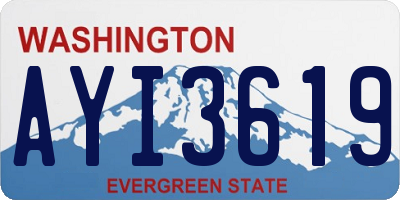 WA license plate AYI3619