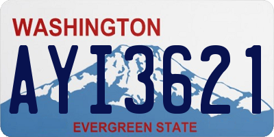 WA license plate AYI3621