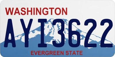 WA license plate AYI3622