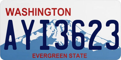 WA license plate AYI3623
