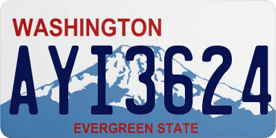 WA license plate AYI3624