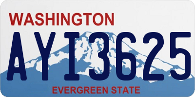 WA license plate AYI3625