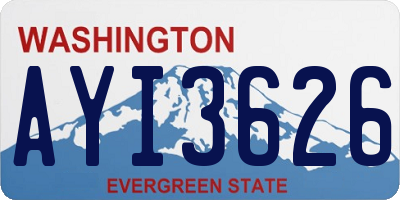 WA license plate AYI3626