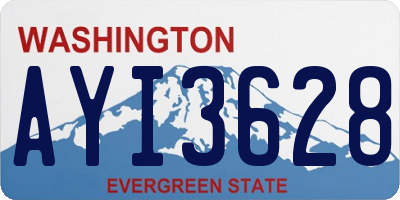 WA license plate AYI3628