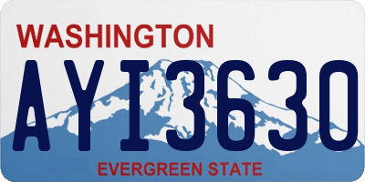 WA license plate AYI3630