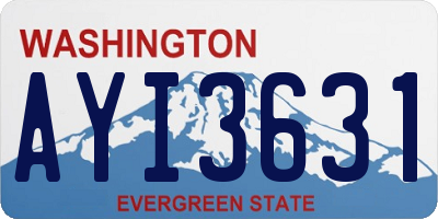 WA license plate AYI3631