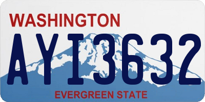 WA license plate AYI3632
