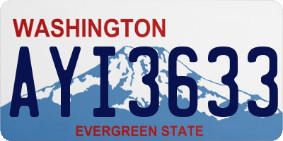 WA license plate AYI3633