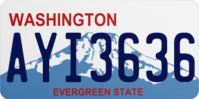 WA license plate AYI3636