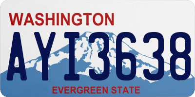 WA license plate AYI3638
