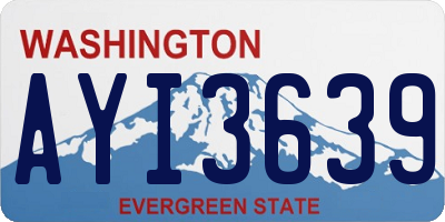 WA license plate AYI3639