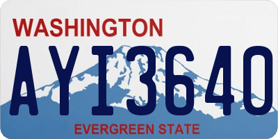 WA license plate AYI3640