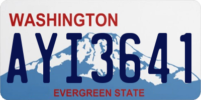 WA license plate AYI3641