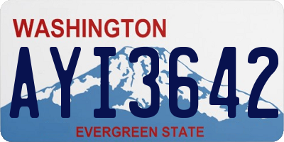 WA license plate AYI3642