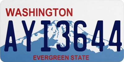 WA license plate AYI3644