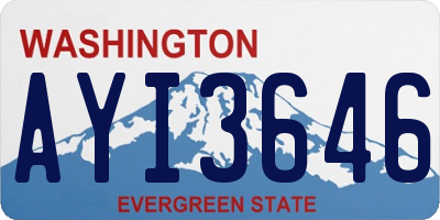 WA license plate AYI3646
