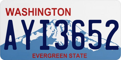 WA license plate AYI3652