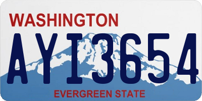 WA license plate AYI3654