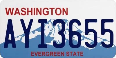 WA license plate AYI3655