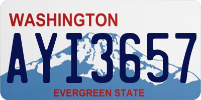 WA license plate AYI3657