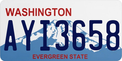 WA license plate AYI3658