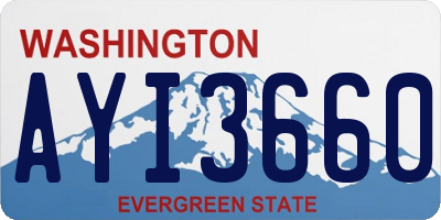 WA license plate AYI3660