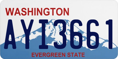 WA license plate AYI3661