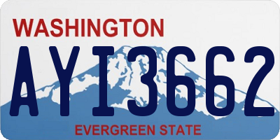 WA license plate AYI3662