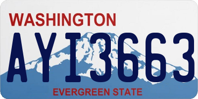 WA license plate AYI3663
