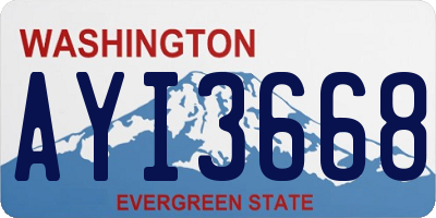 WA license plate AYI3668