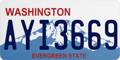 WA license plate AYI3669