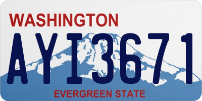 WA license plate AYI3671