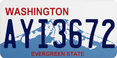 WA license plate AYI3672
