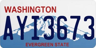 WA license plate AYI3673