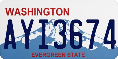 WA license plate AYI3674