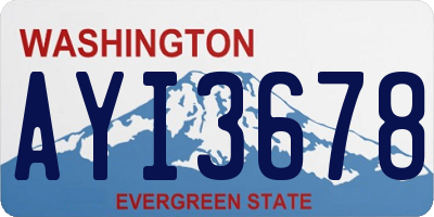 WA license plate AYI3678