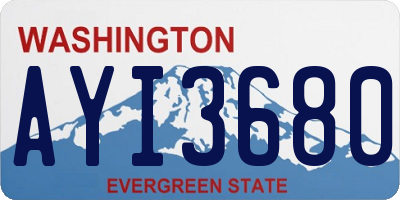 WA license plate AYI3680