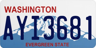WA license plate AYI3681
